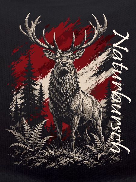 Hirsch im Wald – Rustikal Illustration