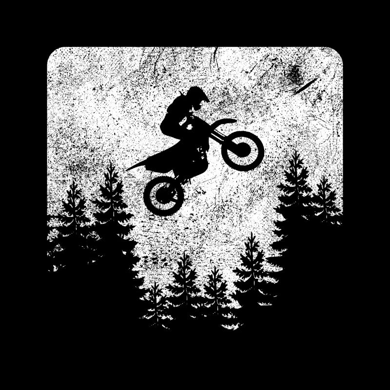 Square Retro Motocross Motorcycle Biker Cross