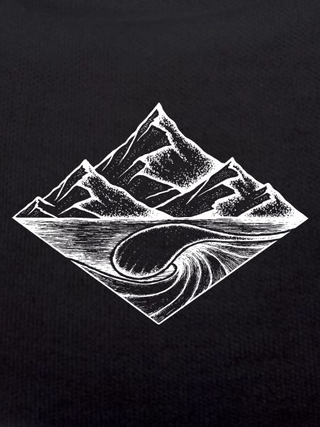 Mountains and wave