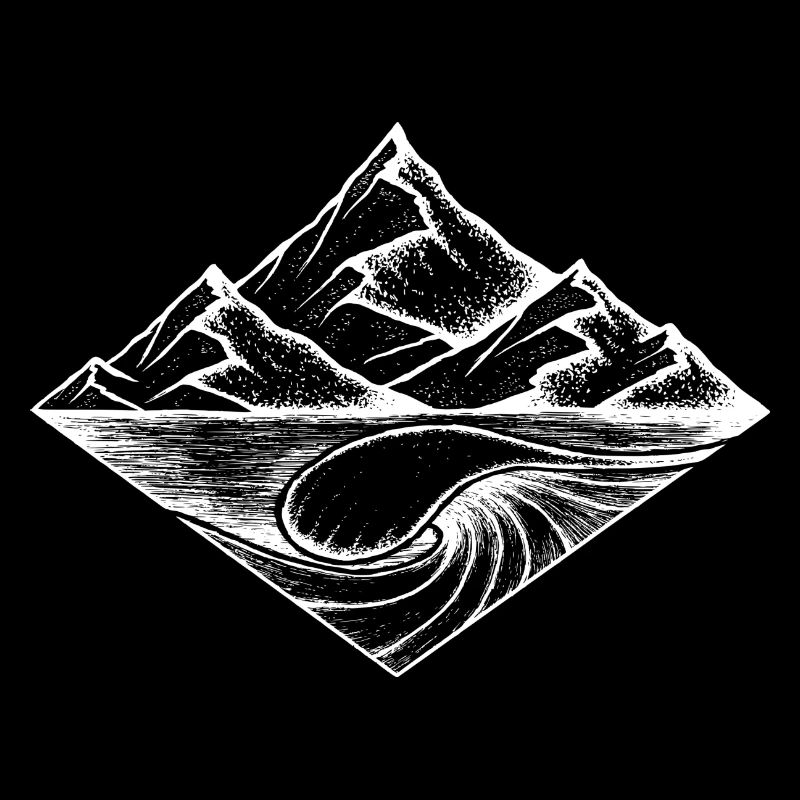 Berge und Welle