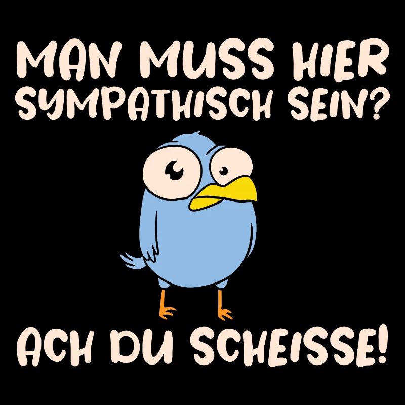 Lustiges Vogel Schwarzer Humor Geschenk