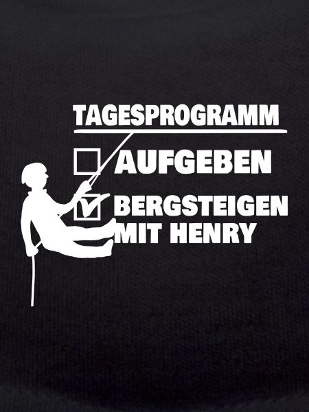 Berg mit henry oder aufgeben