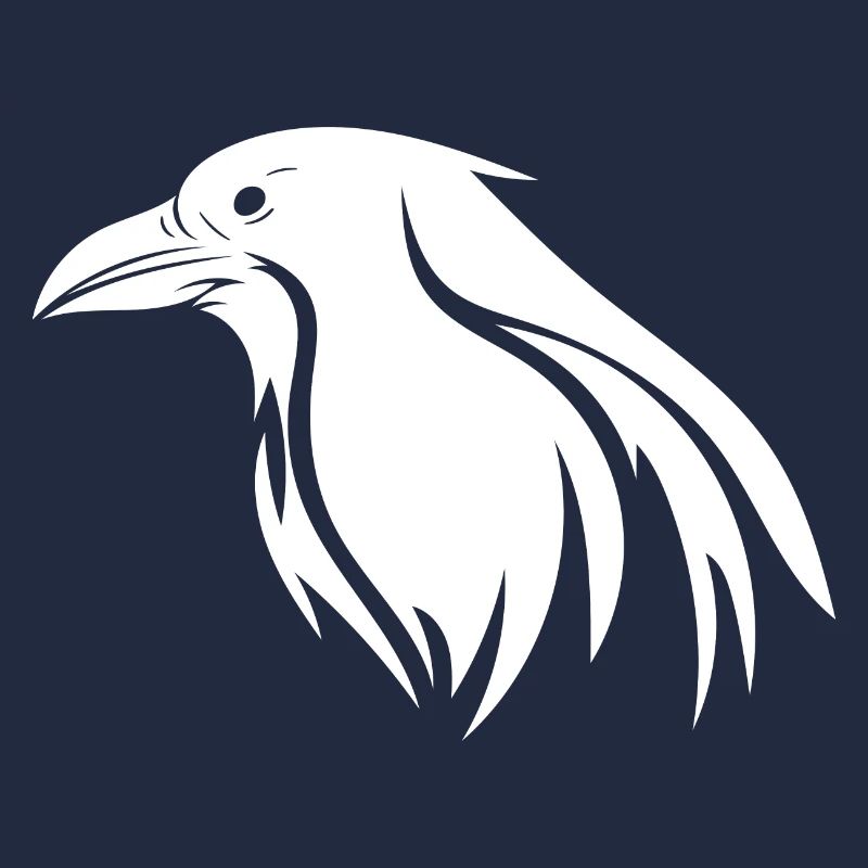 Cute cunning raven