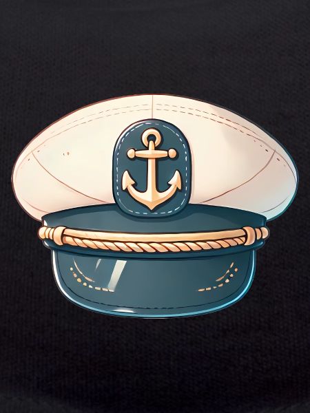 Classic Captains Hat Illustration