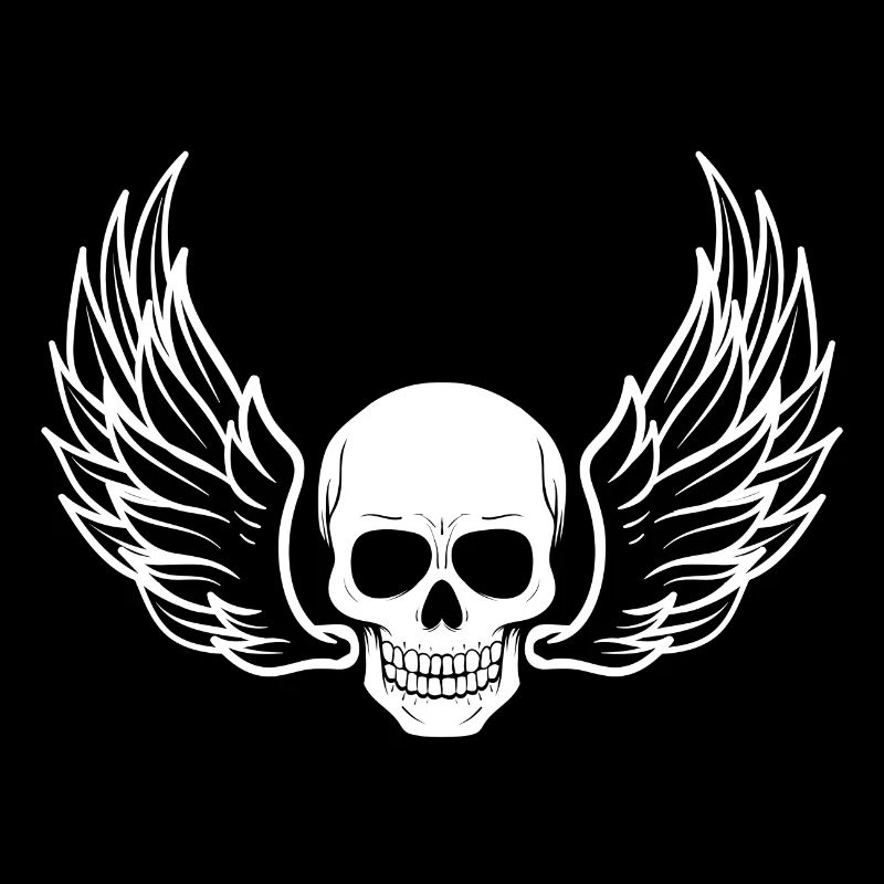Crâne avec des ailes