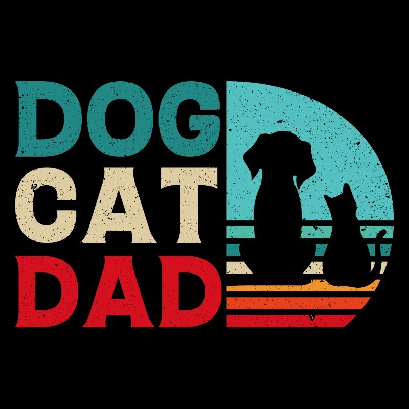 Katze Hund Papa Geschenk Shirt