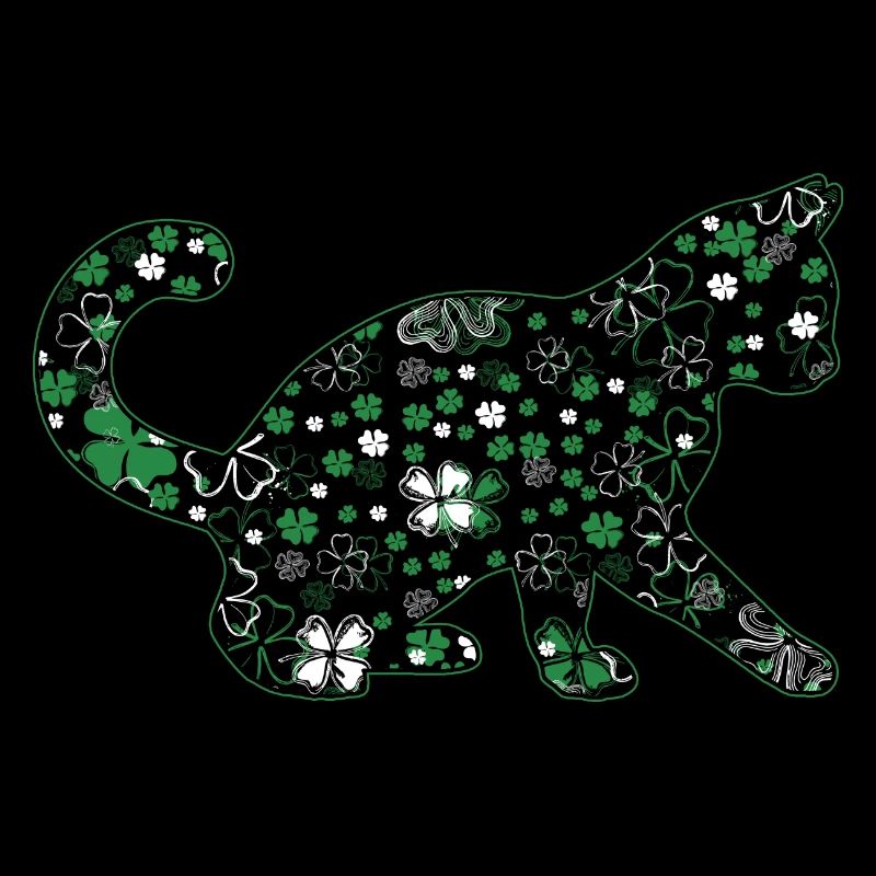 Mignon chat trèfle WoSt. La Journée de Patrick