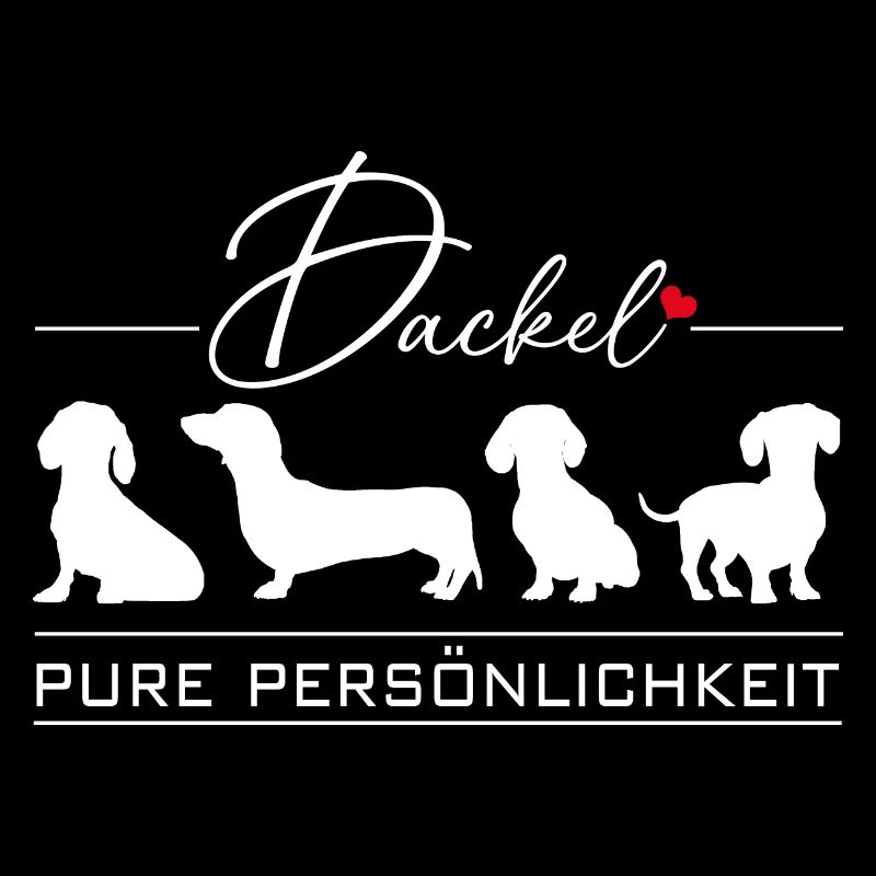 Dackel mit Persönlichkeit Dackelsilhouetten