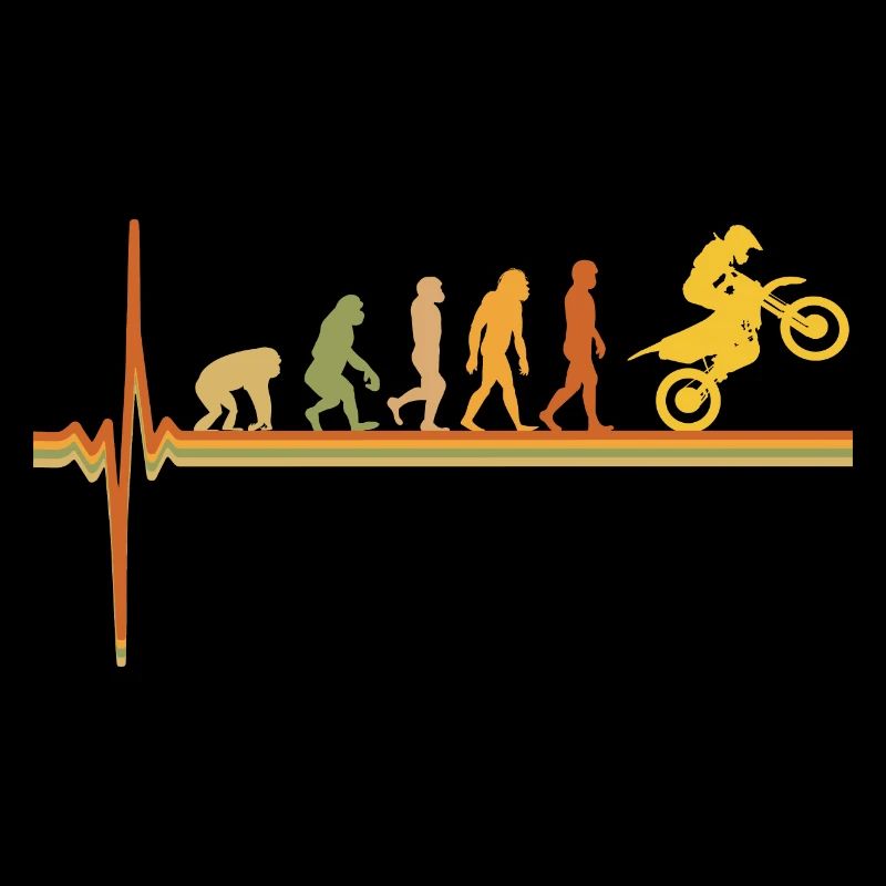 Motocross ECG Rythme cardiaque Evolution Moto Biker