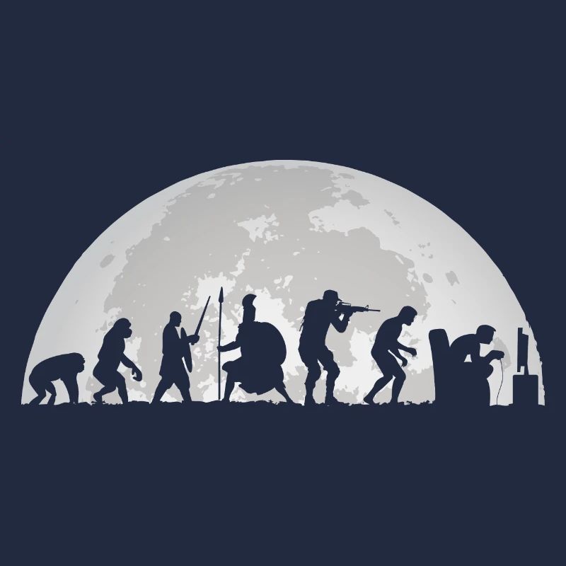 Gamer Midnight Full Moon Moon Evolution Gaming