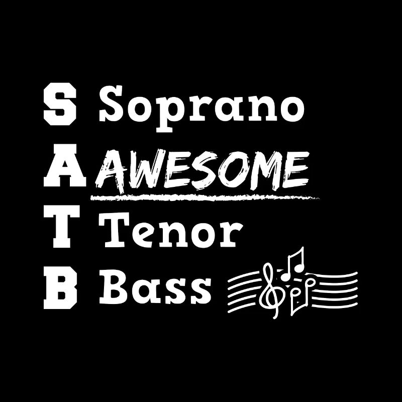 Soprano-awesome-bas ténor Altos Music Choir Gift