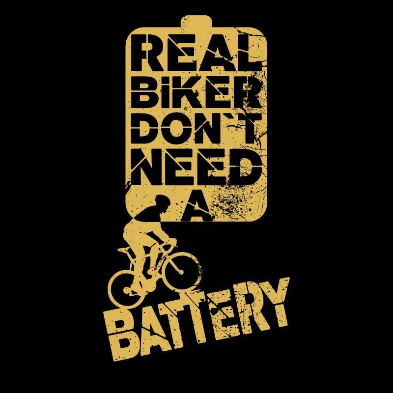 Echte Fahrradfahrer ohne Batterie