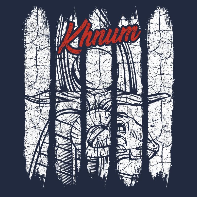 Vintage Retro Style Khnum Silhouette God