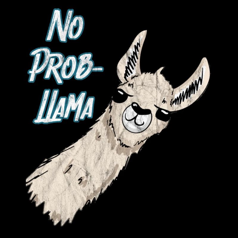 No Prob LLama bleu Vintage