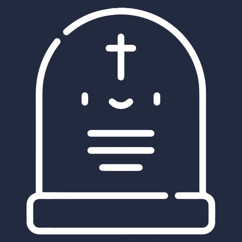Grave stone gift idea white