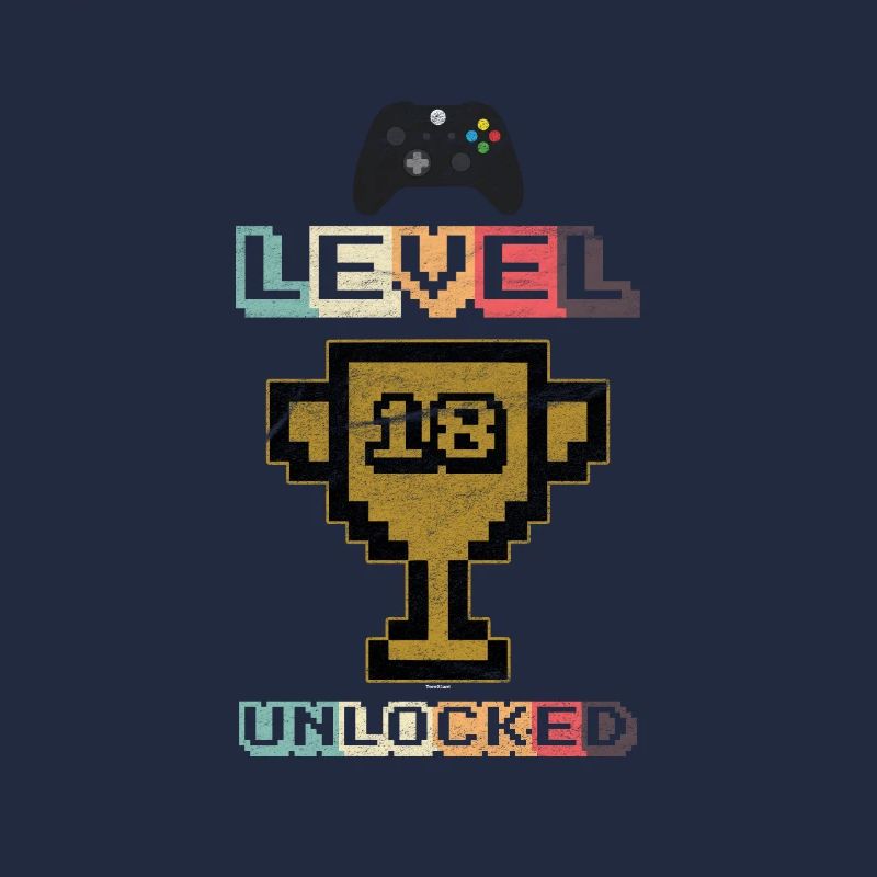 18th Birthday Celebration Gift Level 18 Unlocked