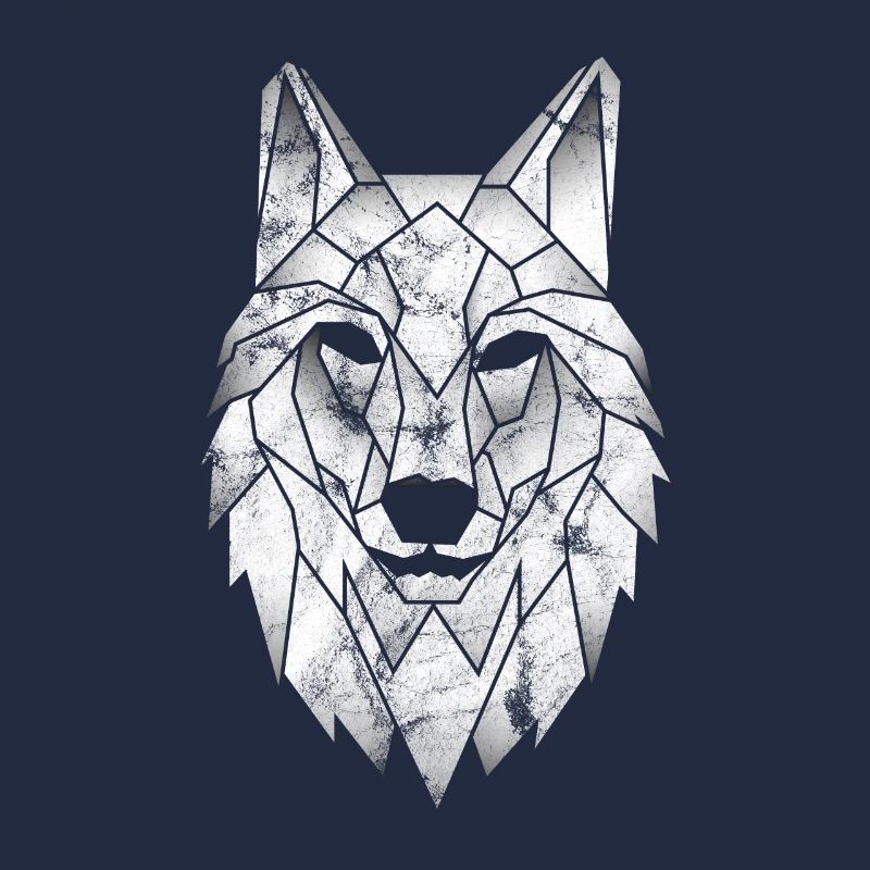 Cadeau de loups tatouage polygone poly triangle Wolf