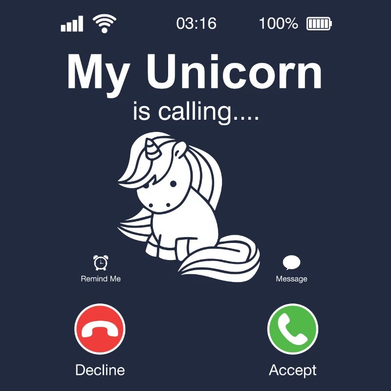 Unicorn is calling on gift animals rainbow