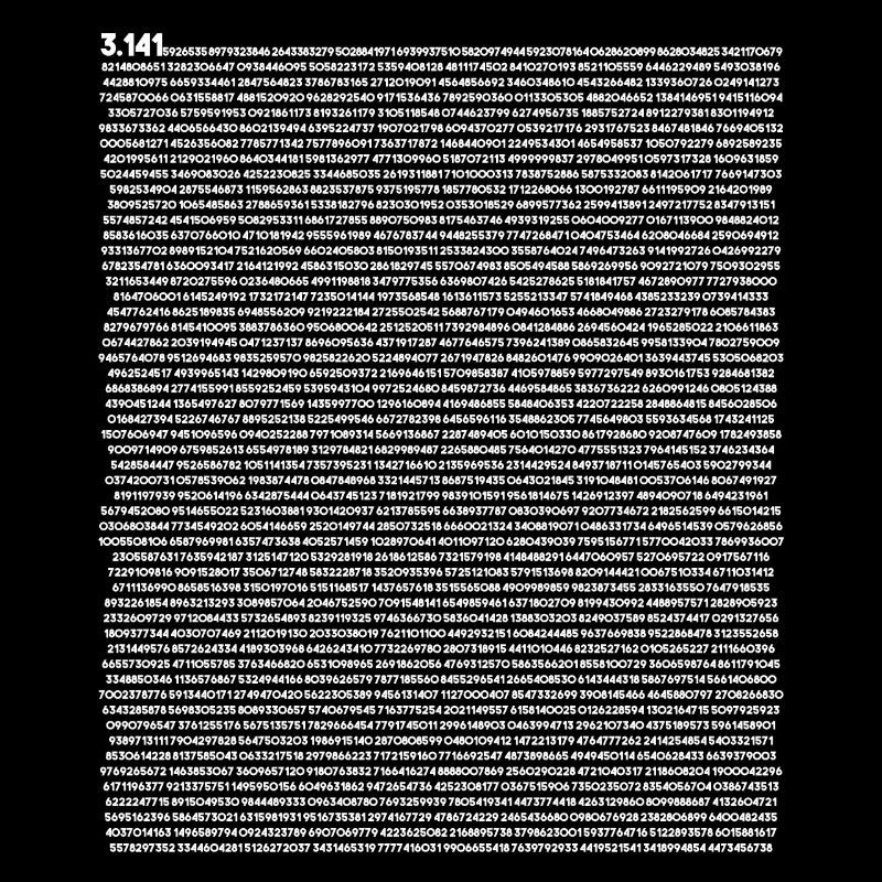 5000 Stellen von Pi