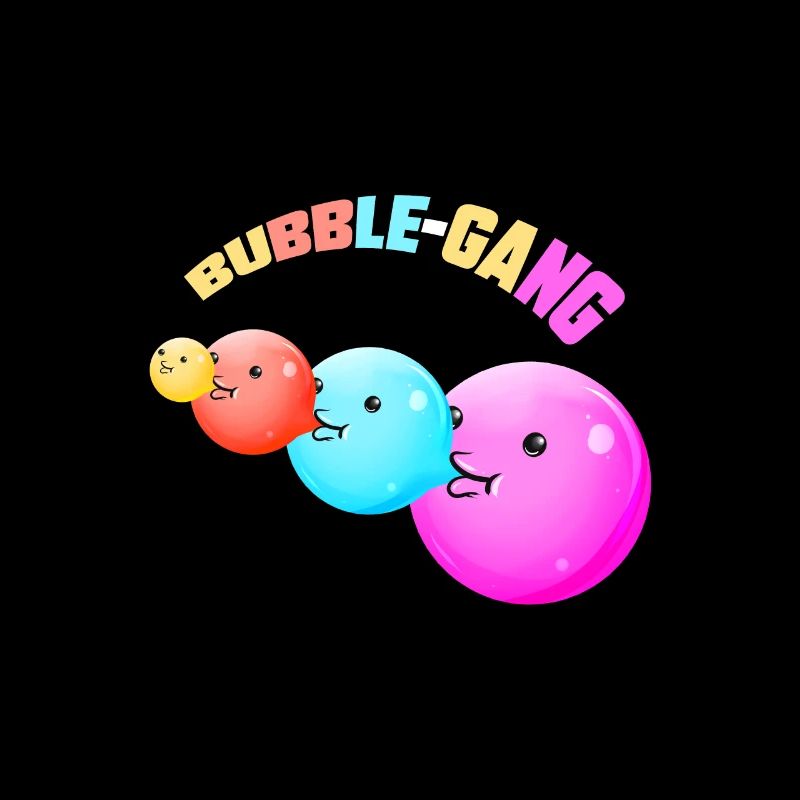 "BUBBLE GANG" ~ pattern, funny chewing gum