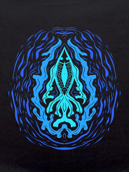 "AQUA" ~ Psychedelic Fish Pattern