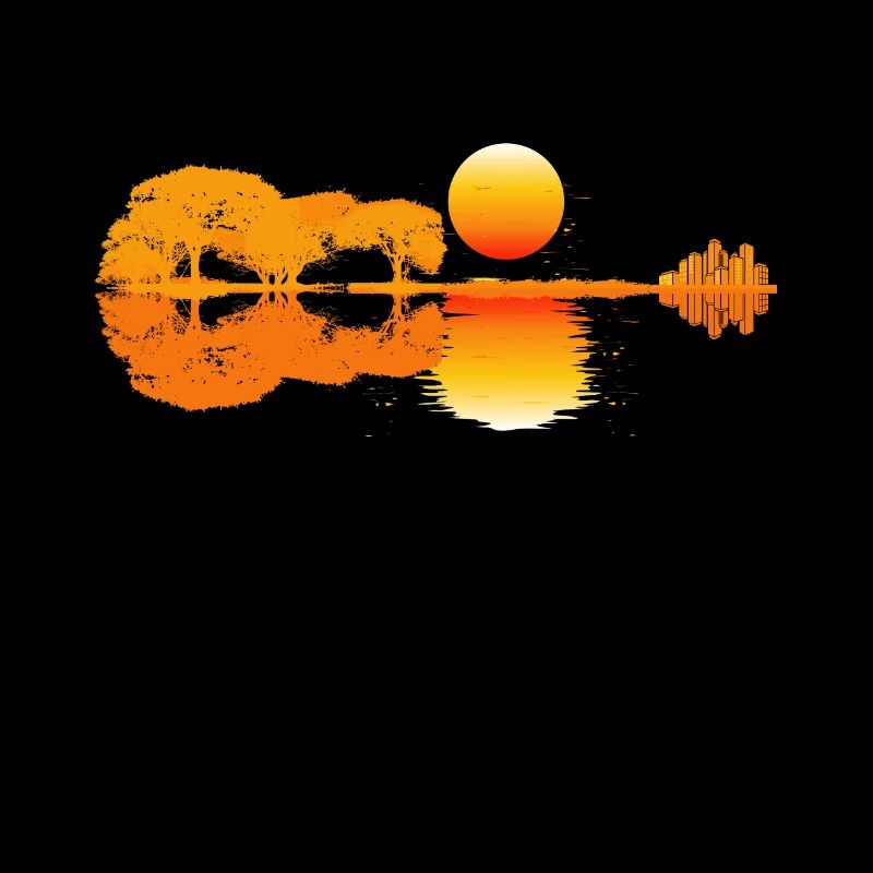 Guitar in Nature with Sunset Gift