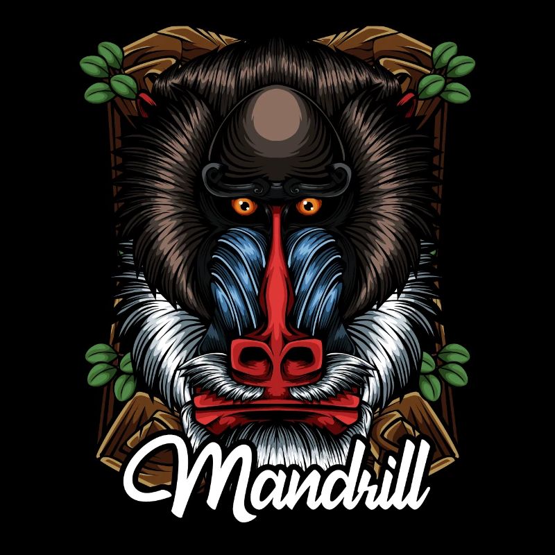 Affengesicht Mandrill Farbenfroh Äffchen Geschenk