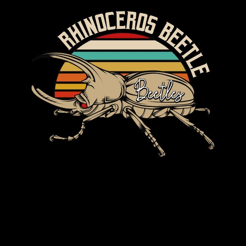 Cool Rhinozeroskäfer Retro Style Vintage Geschenk