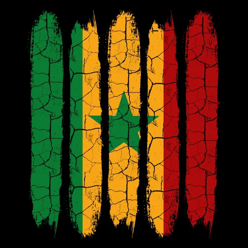 République du Sénégal Cool Flag Modern Dakar Gift