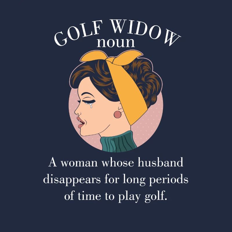 Frau Ehemann Golfer lustiges Geschenk Golf Witwe Nomen