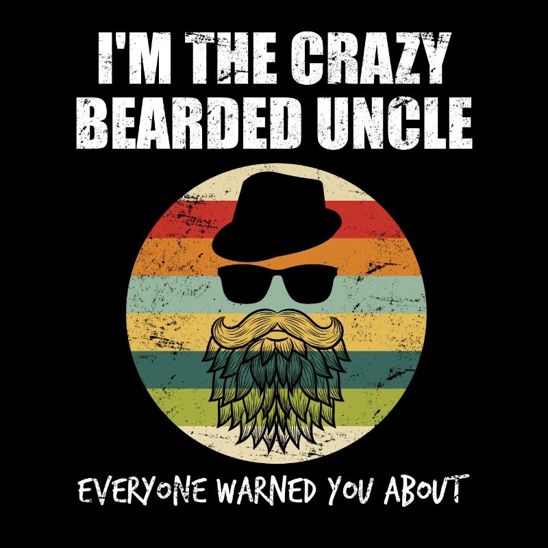 Retro - crazy bearded uncle - cool uncle