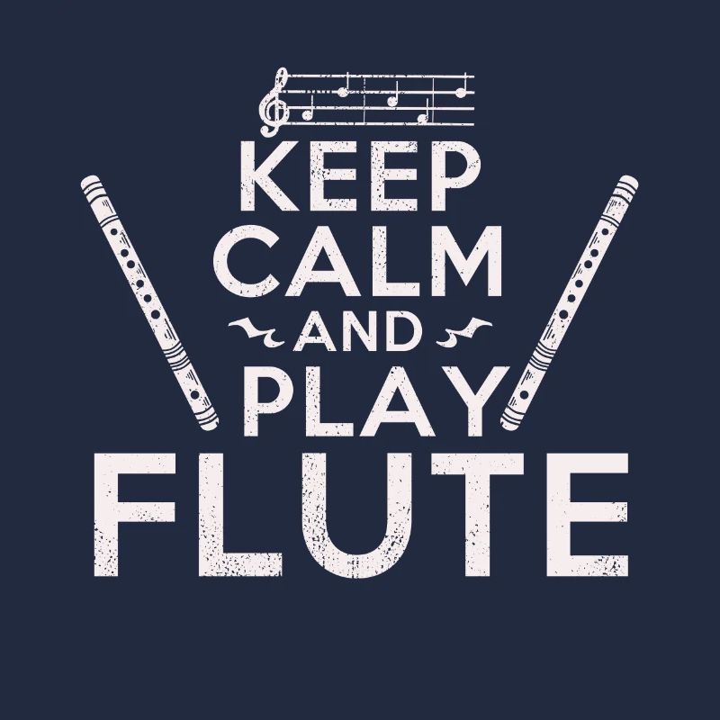 Keep Calm Flute Player Flutist Flute Gift Idea