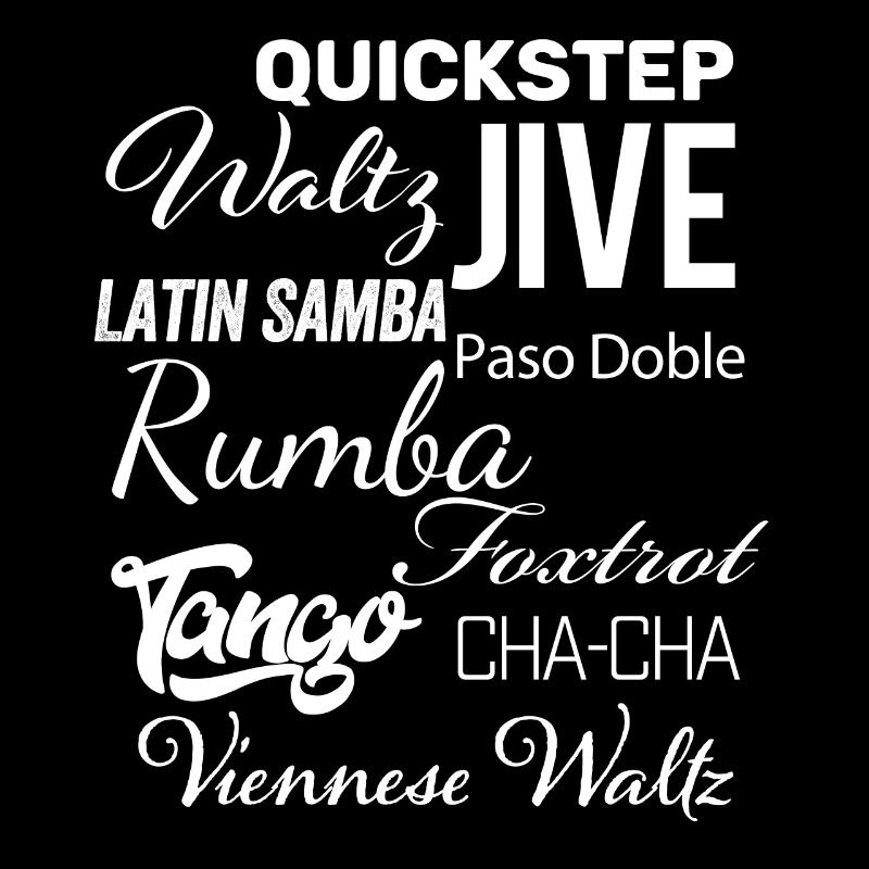 Mots de danse de salon - Waltz Tango Foxtrot Cha Cha