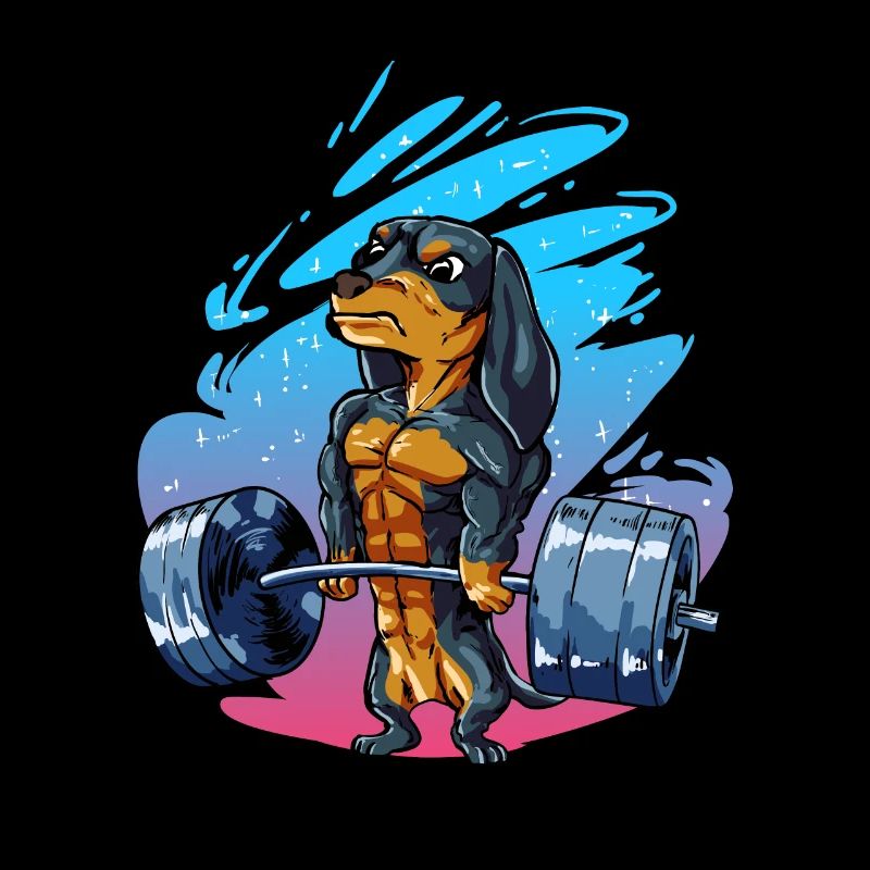 Dachshund Dakel Bodybuilder