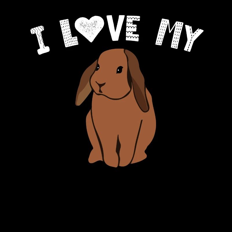 J'aime mon propriétaire d'animal de compagnie d'amoureux de lapin de lapin