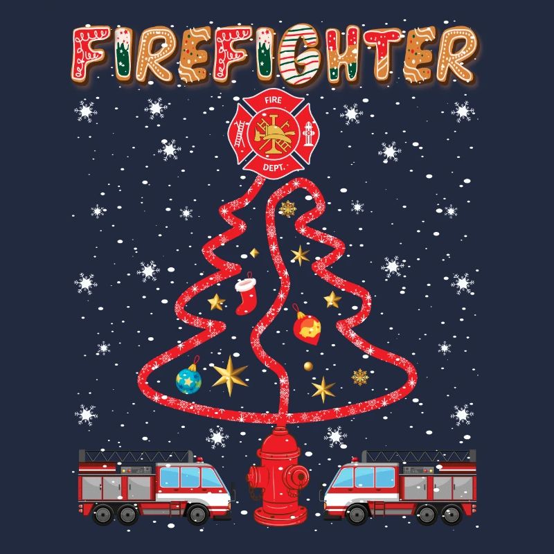 Fire Pants Christmas Pine Tree Firefighter Gifts