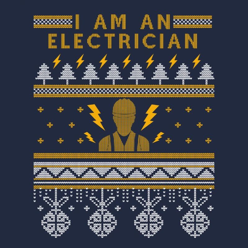 Cadeau de pull de Noël moche d'électricien