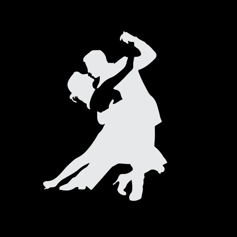 Salsa - silhouette of a dancing couple