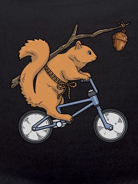 Funny squirrel chipmunk bike