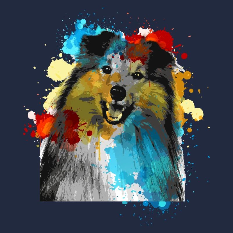 Sheltie couleurs d’eau Coloré