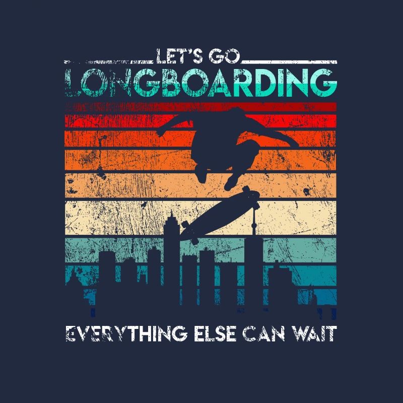 Longboarder rétro longboard