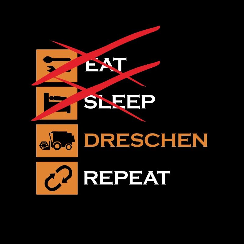 Eat sleep threshing repeat gift idea