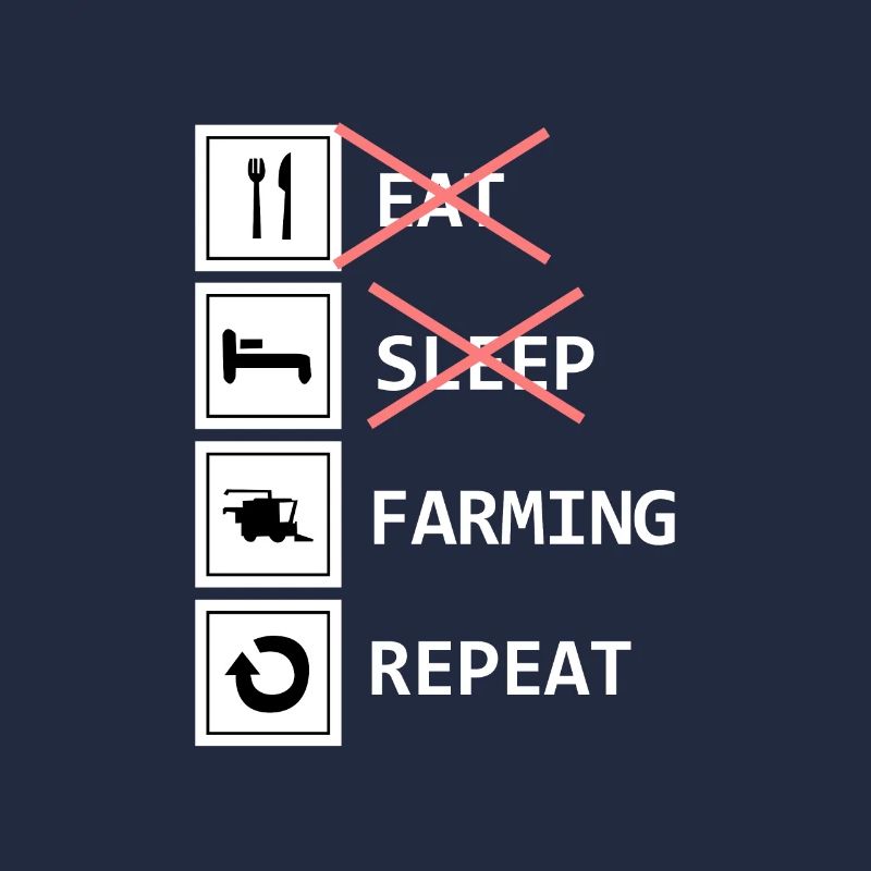 Eat Sleep Farming repeat Geschenkidee