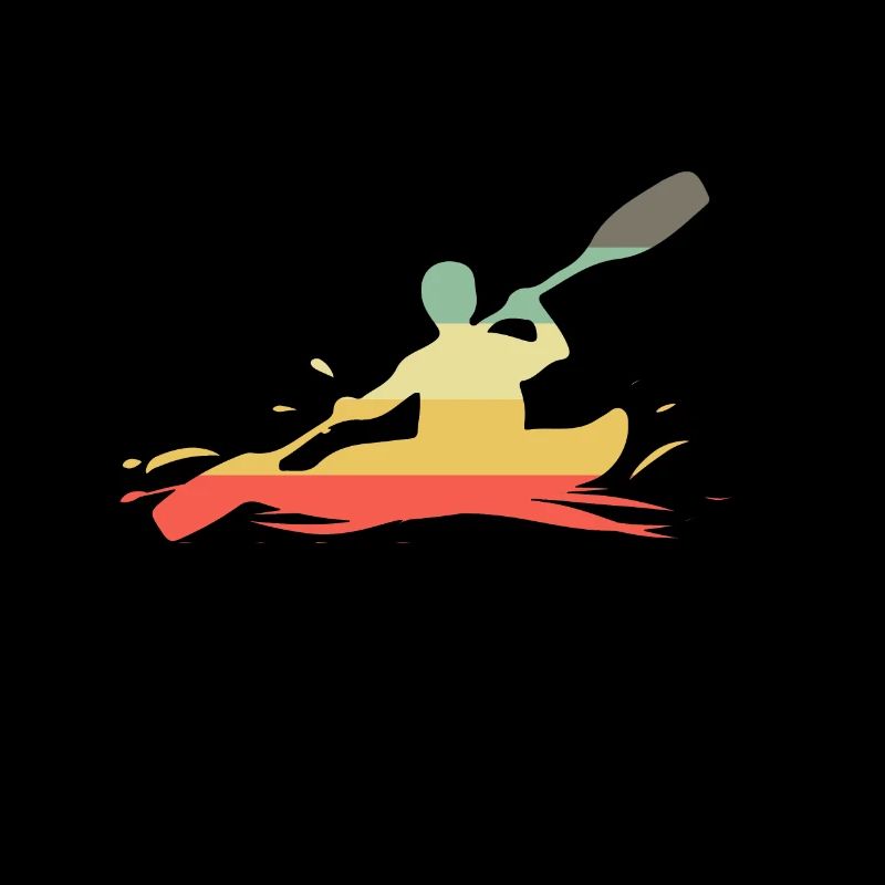 Retro Kajak Kayak Kajaker