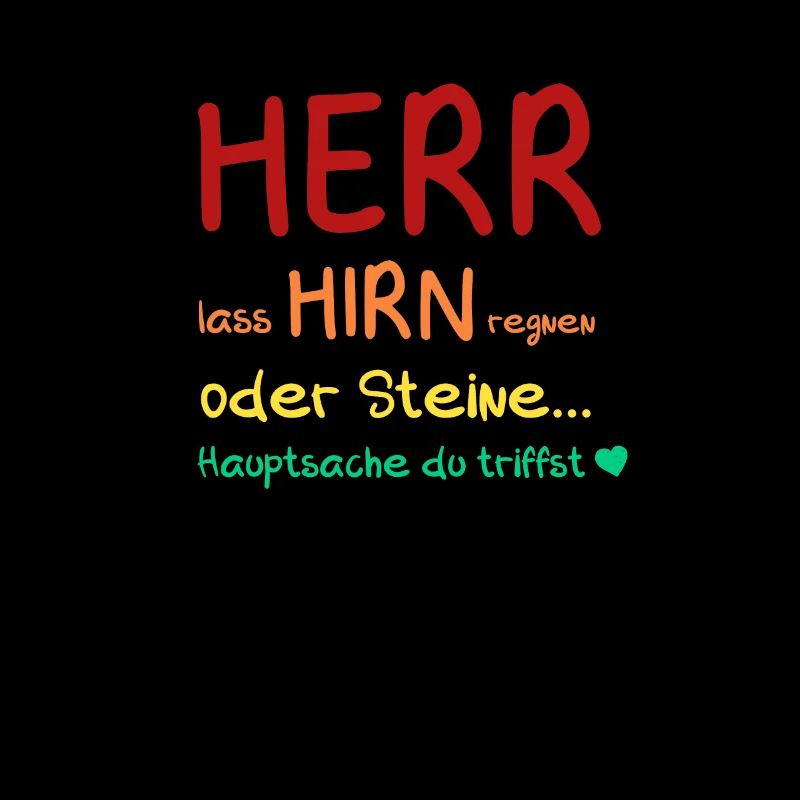 Herr lass Hirn regnen... oder Steine