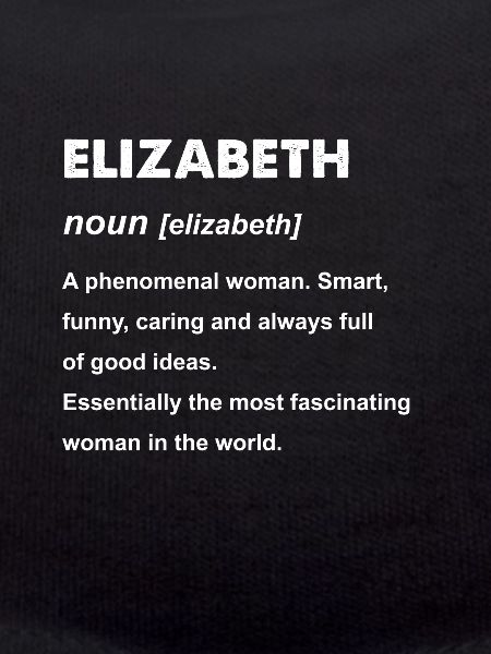 Elizabeth Name Gift design