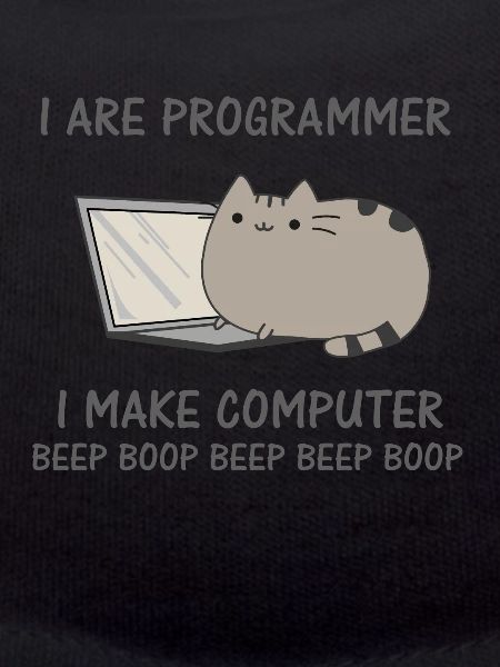 Programierer lustige Katze Computer Nerd
