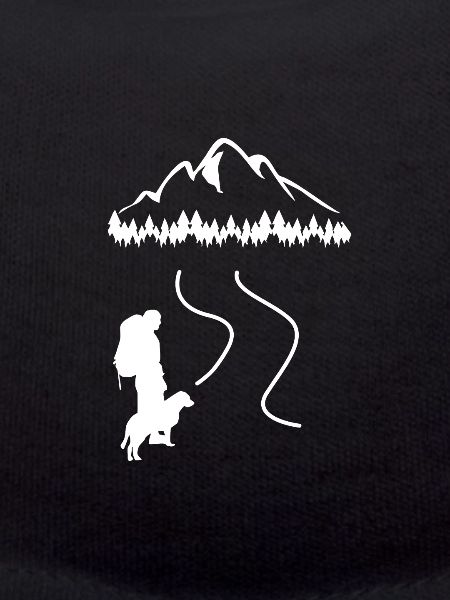 Dogs hiking mountains