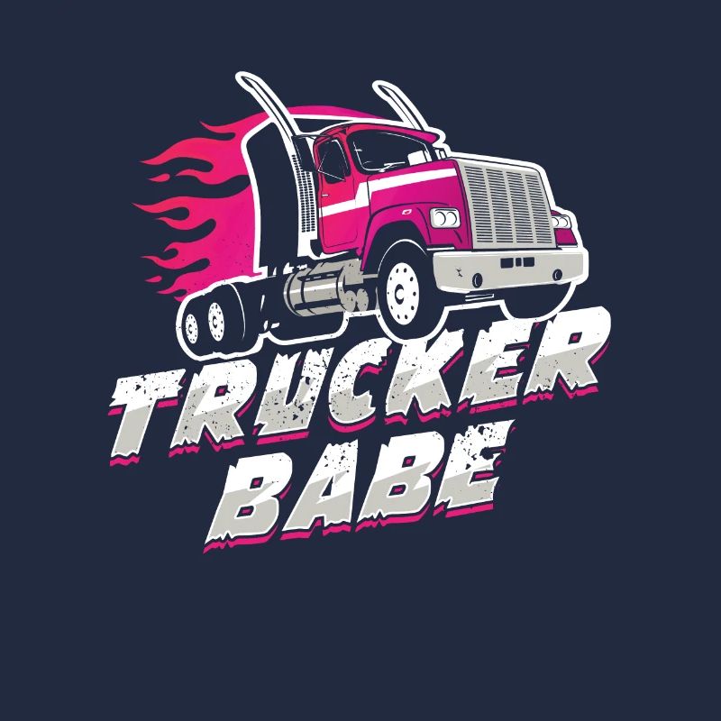 TruckerBabe Driving Trucker Driver Gift