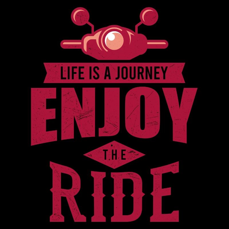 ENJOY THE RIDE Roller Geschenk Moped Rollerfahrer
